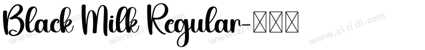 Black Milk Regular字体转换